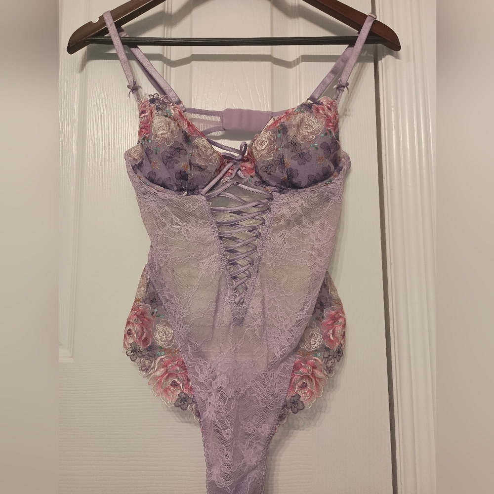 NWT Floral Embroidered Teddy